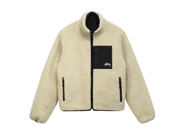 Stussy 8 Ball Sherpa Reversible Jacket - Image 2