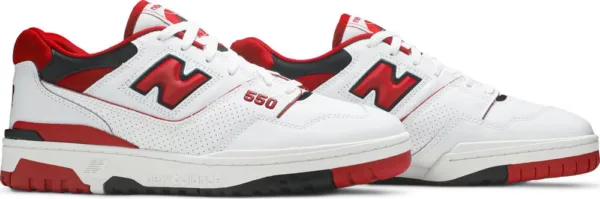 New Balance 550 White Team Red - Image 2