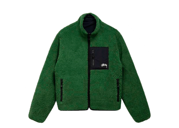 Stussy 8 Ball Sherpa Reversible Jacket - Image 3