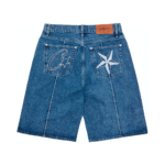 Corteiz C-Star Denim Jorts Faded Blue
