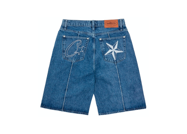 Corteiz C-Star Denim Jorts Faded Blue