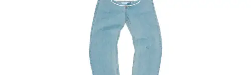 Corteiz Alcatraz Baggy Jeans Washed Blue