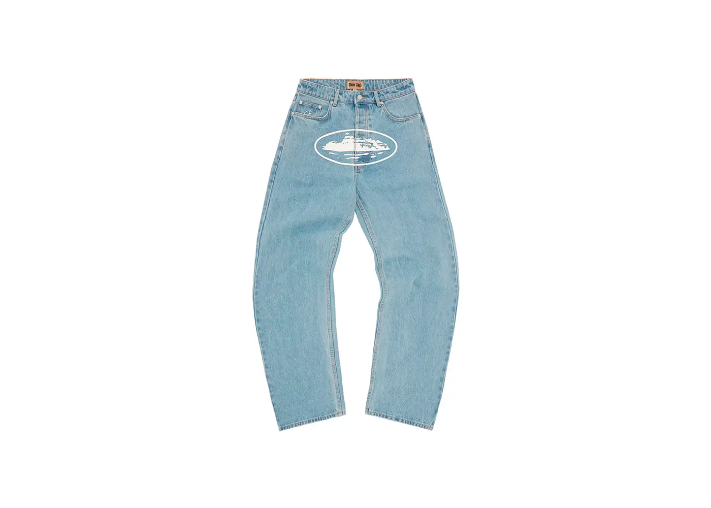 Corteiz Alcatraz Baggy Jeans Washed Blue