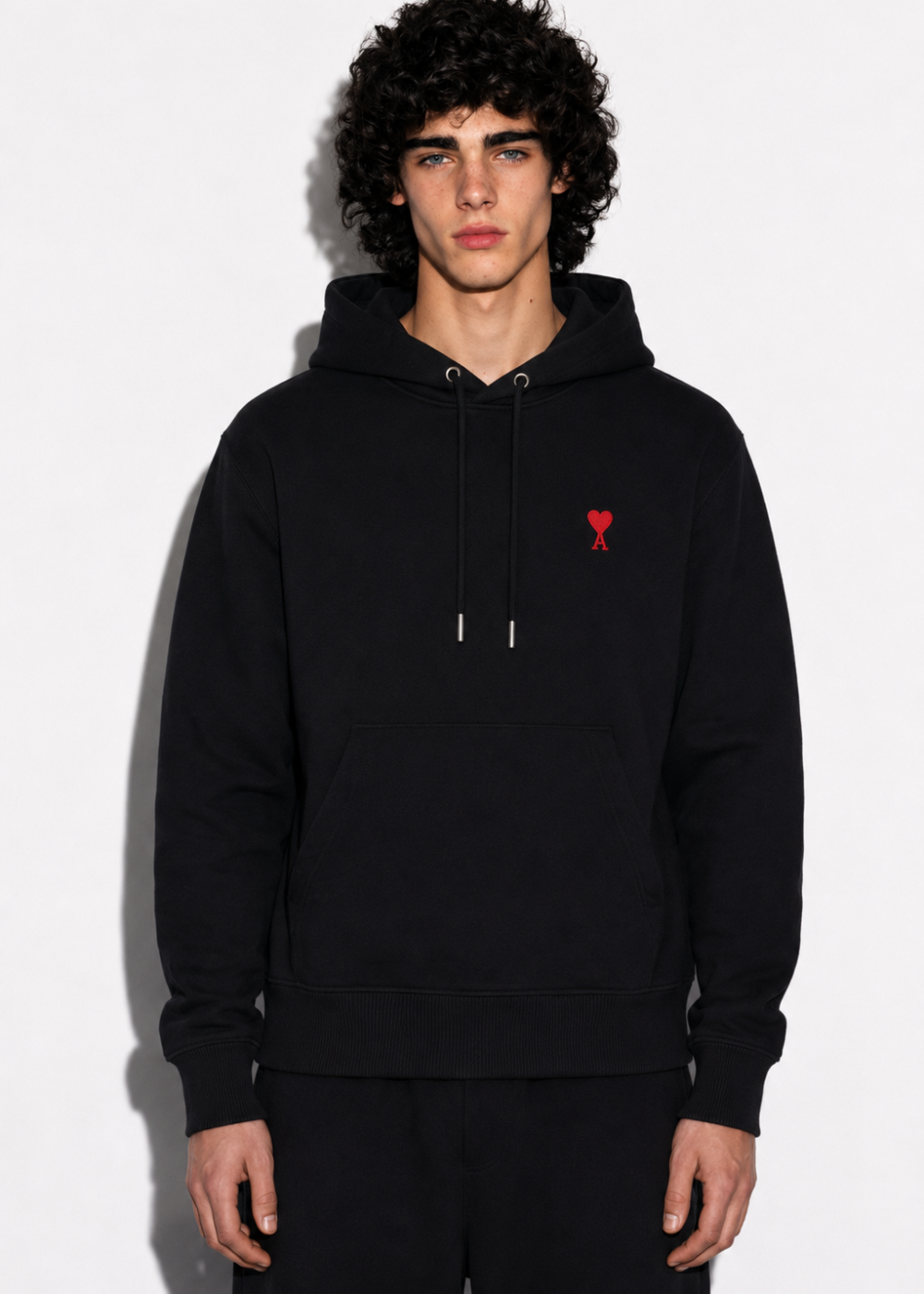 AMI PARIS Small Red Ami De Coeur Hoodie