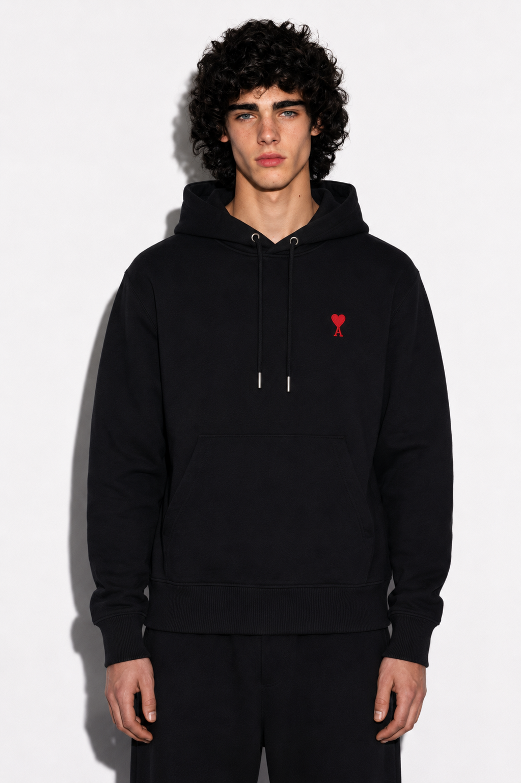AMI PARIS Small Red Ami De Coeur Hoodie