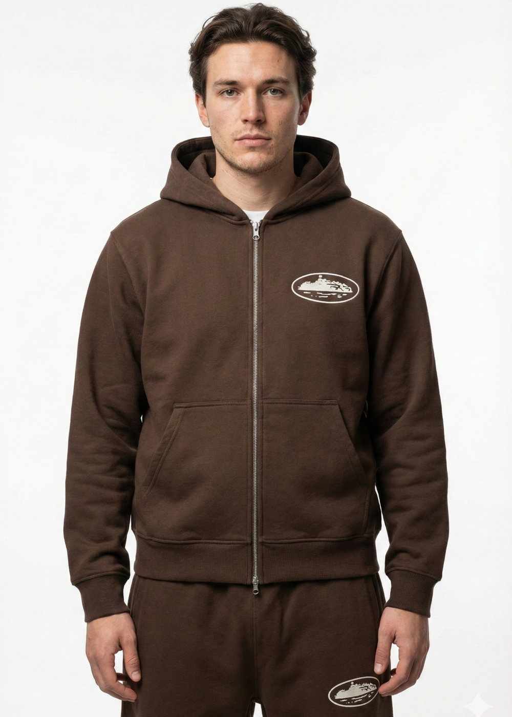 Corteiz Island Puff Print Brown