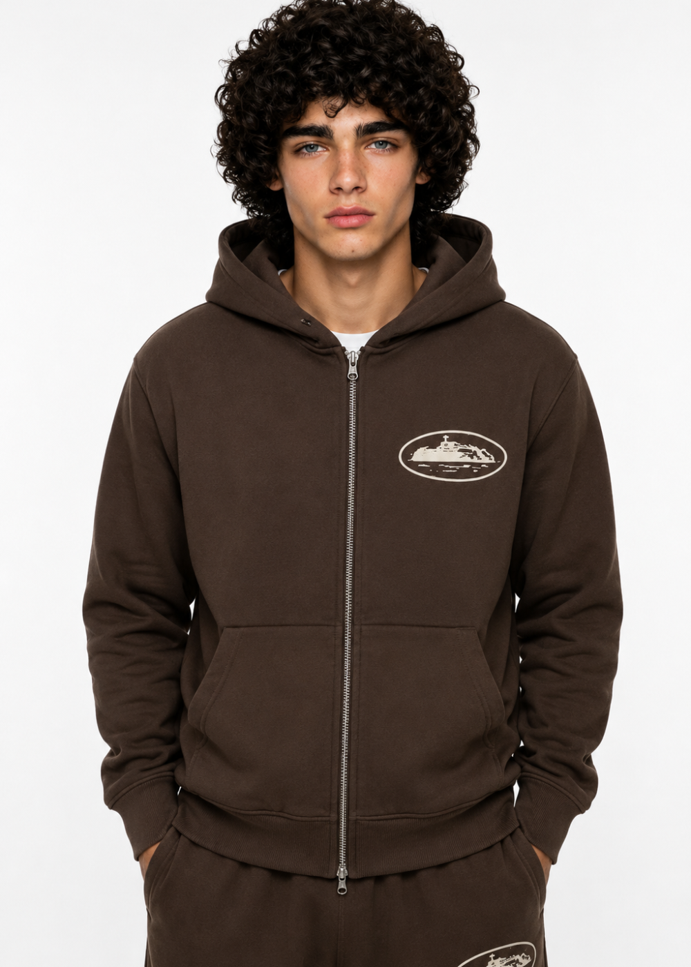 Corteiz Island Puff Print Brown