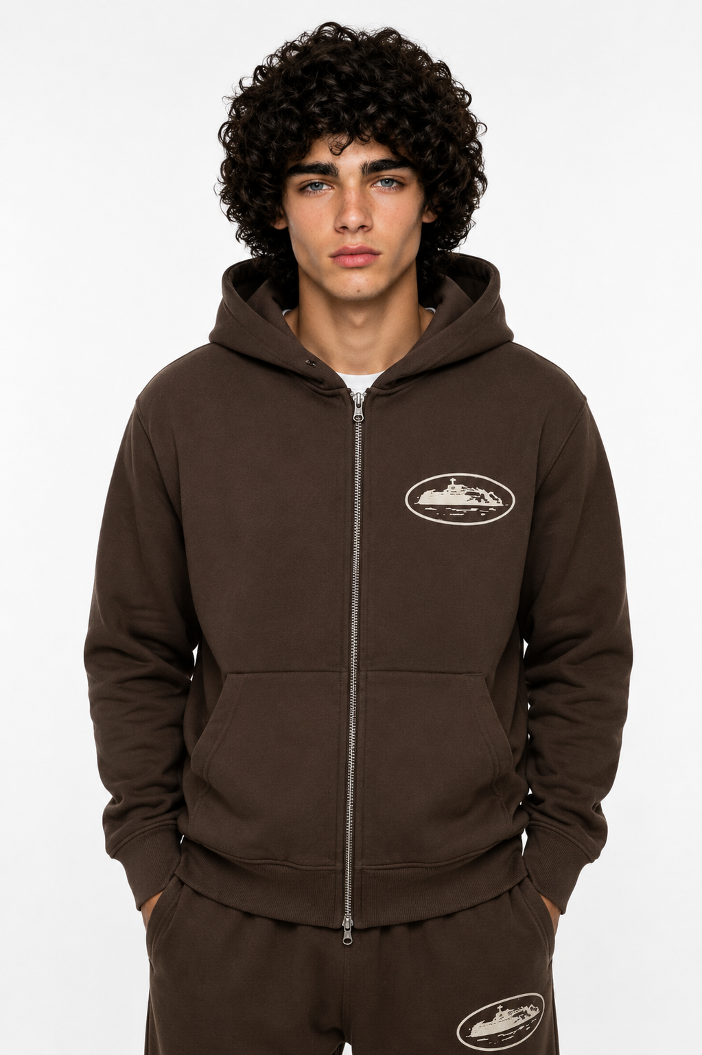 Corteiz Island Puff Print Brown