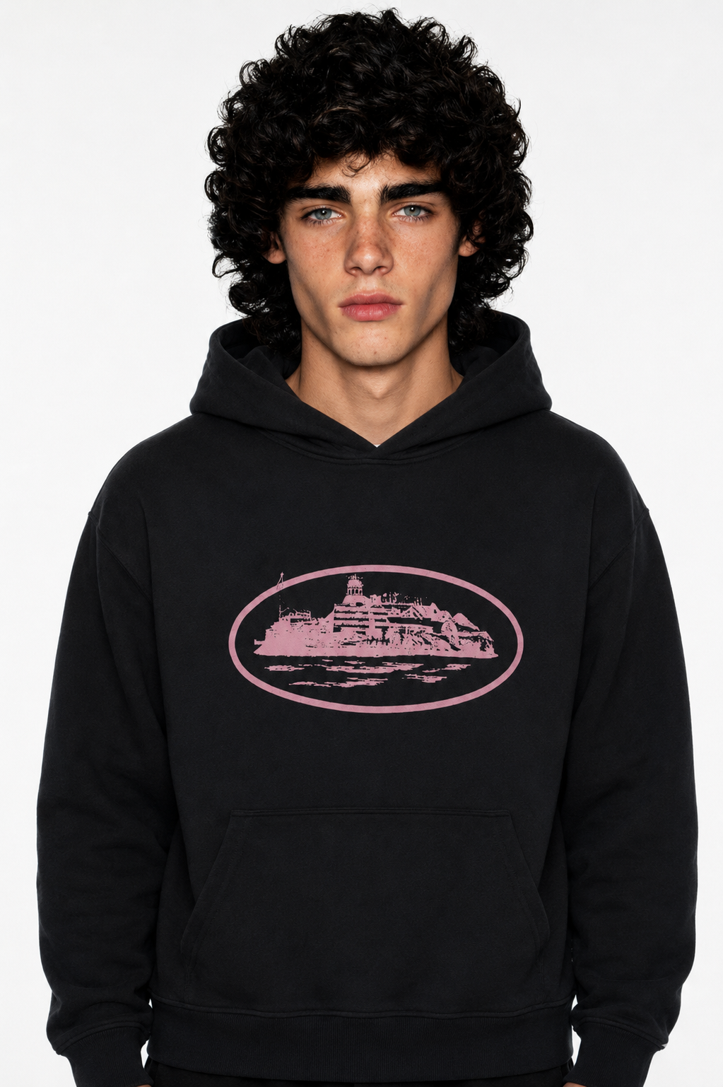 Corteiz Alcatraz V2 Hoodie Black/Pink