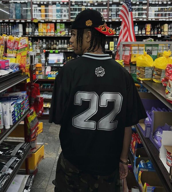 Broken Planet Black Silver Football Jersey - Image 2