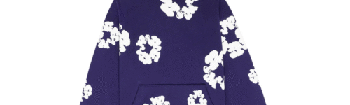Denim Tears printed "Cotton Wreath" Purple hoodie