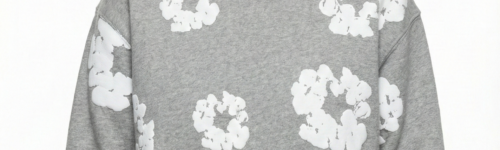 Denim Tears printed "Cotton Wreath" Grey hoodie