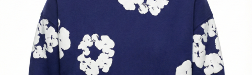 Denim Tears printed "Cotton Wreath" Purple hoodie