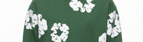 Denim Tears printed "Cotton Wreath" Green hoodie