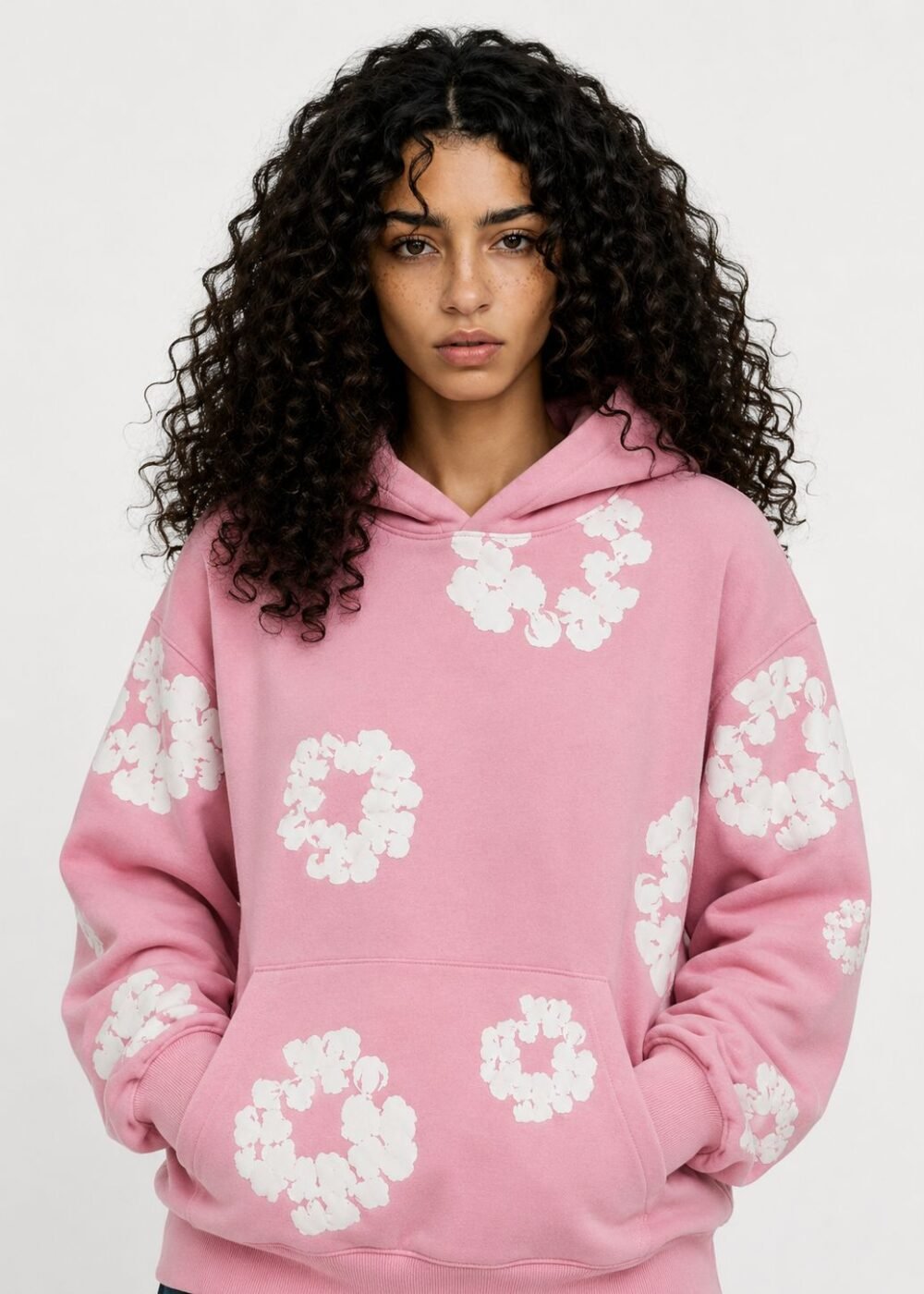Denim Tears The Cotton Wreath "Powder Pink" hoodie