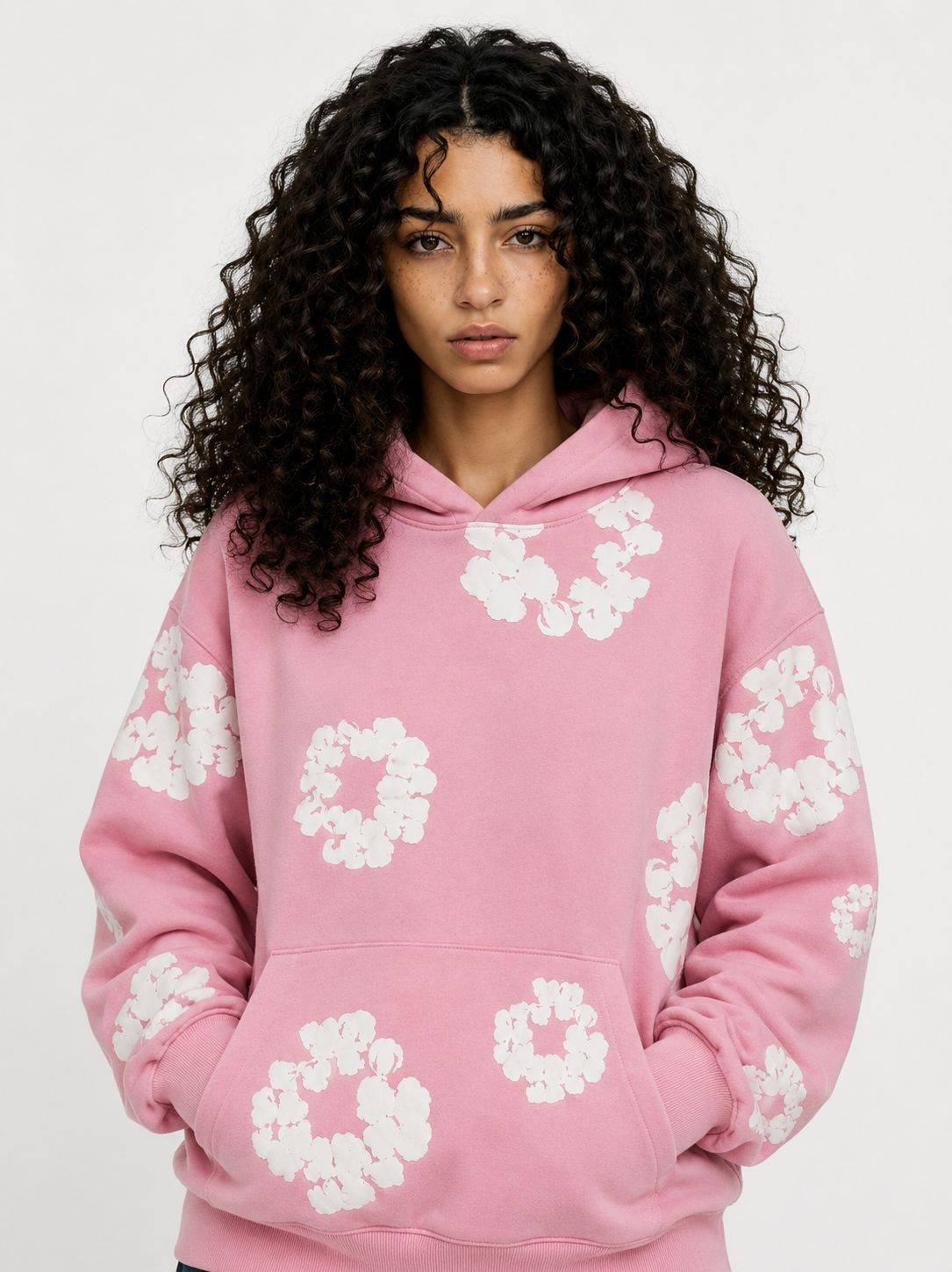 Denim Tears The Cotton Wreath "Powder Pink" hoodie