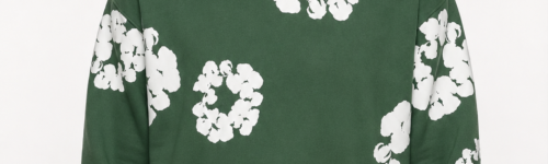 Denim Tears printed "Cotton Wreath" Green hoodie