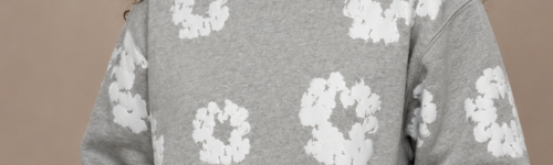 Denim Tears printed "Cotton Wreath" Grey hoodie