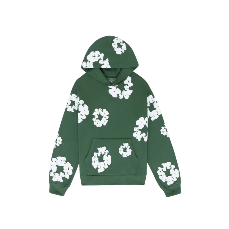 Denim Tears printed "Cotton Wreath" Green hoodie