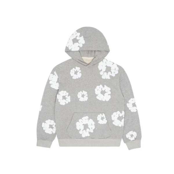Denim Tears printed "Cotton Wreath" Grey hoodie