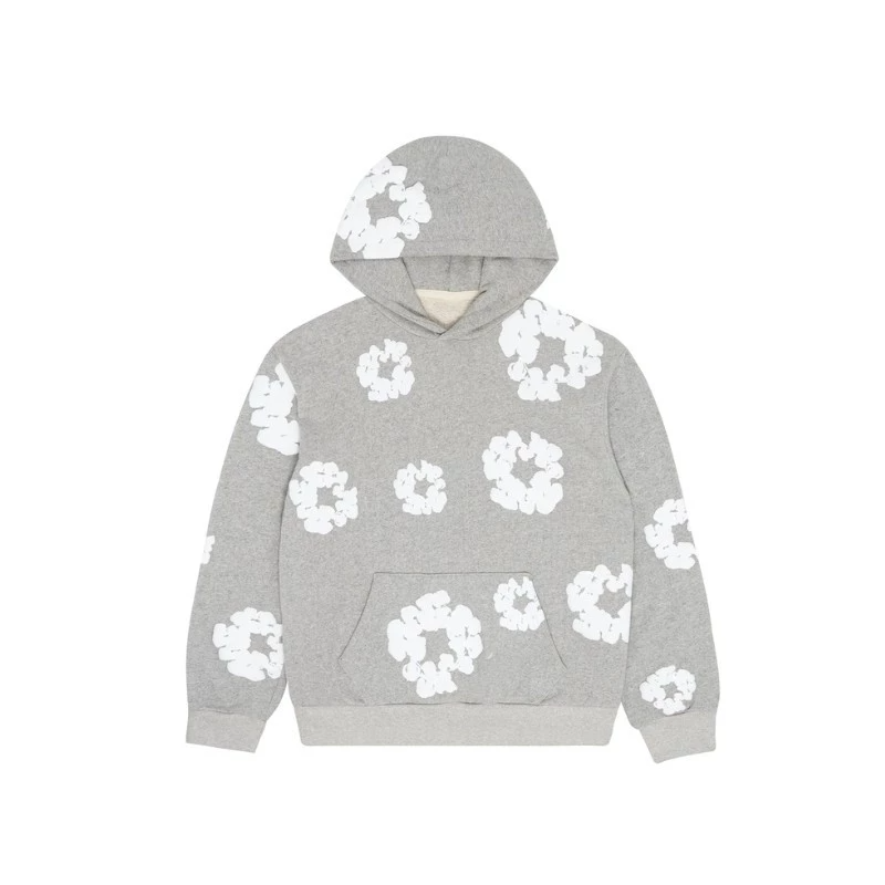 Denim Tears printed "Cotton Wreath" Grey hoodie