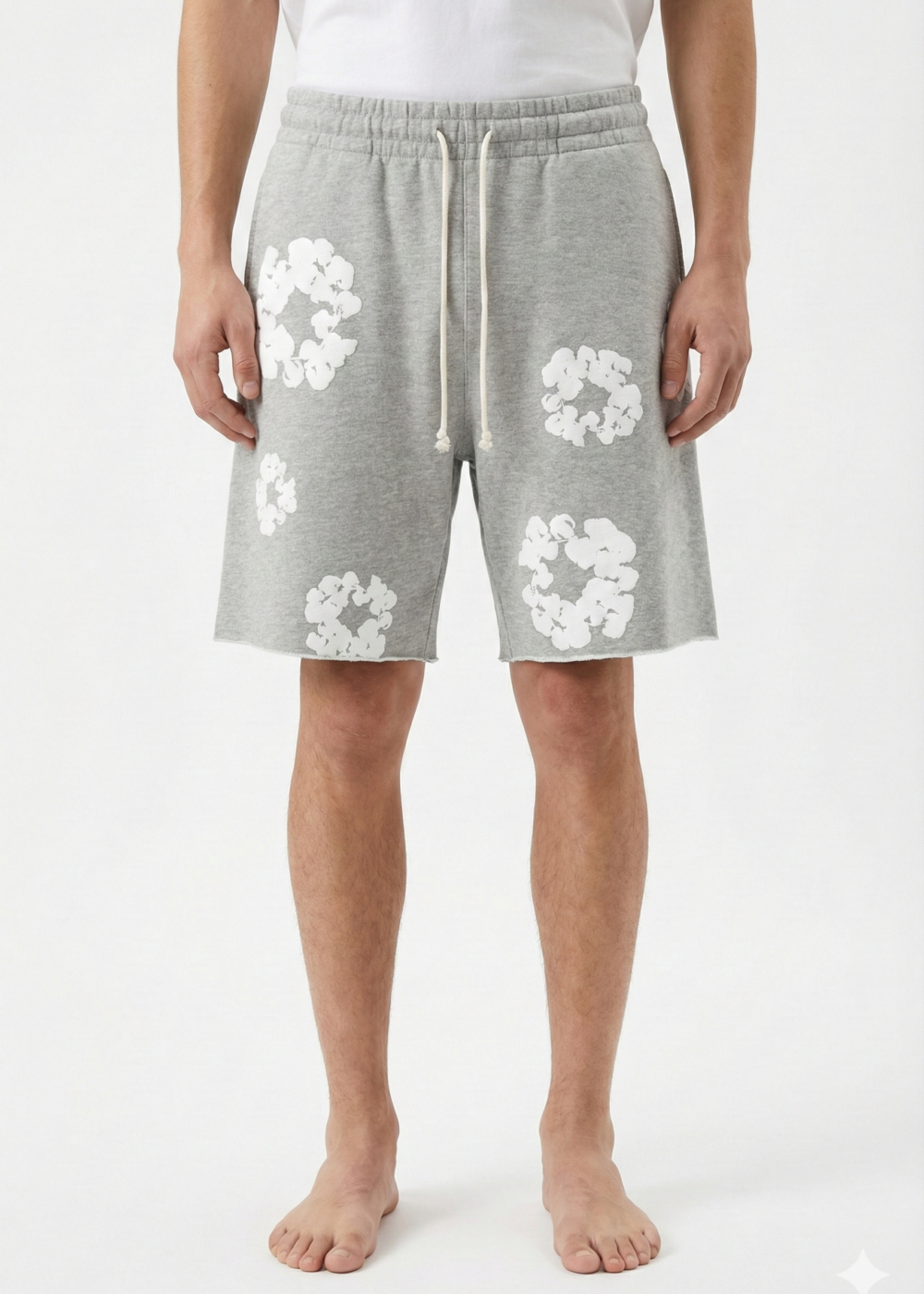 Denim Tears The Cotton Wreath Shorts - Grey
