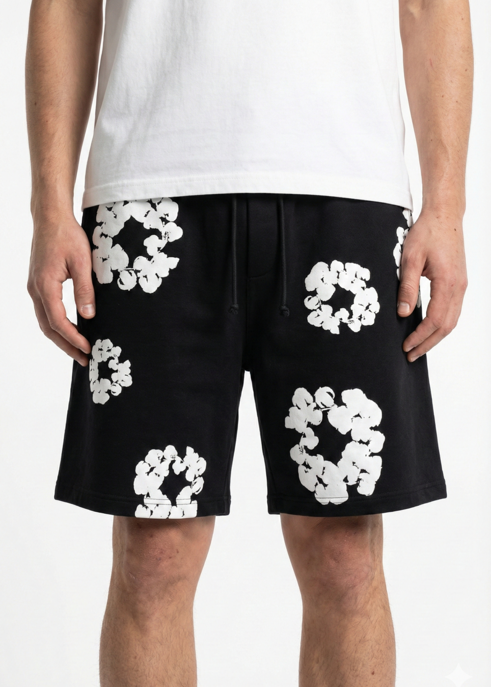 Denim Tears The Cotton Wreath Shorts Black