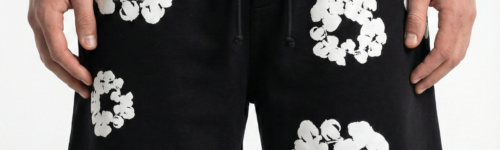 Denim Tears The Cotton Wreath Shorts Black