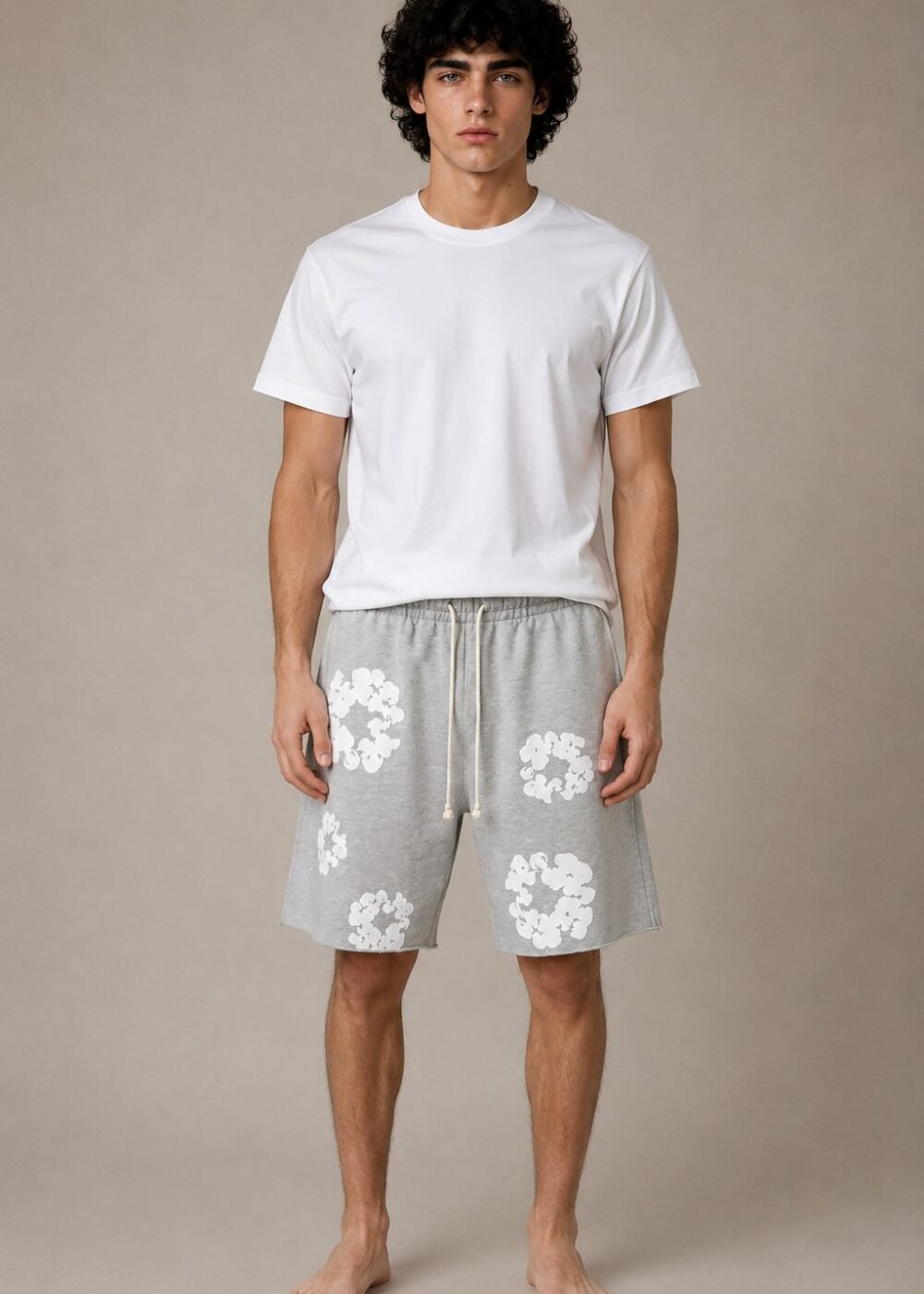 Denim Tears The Cotton Wreath Shorts - Grey