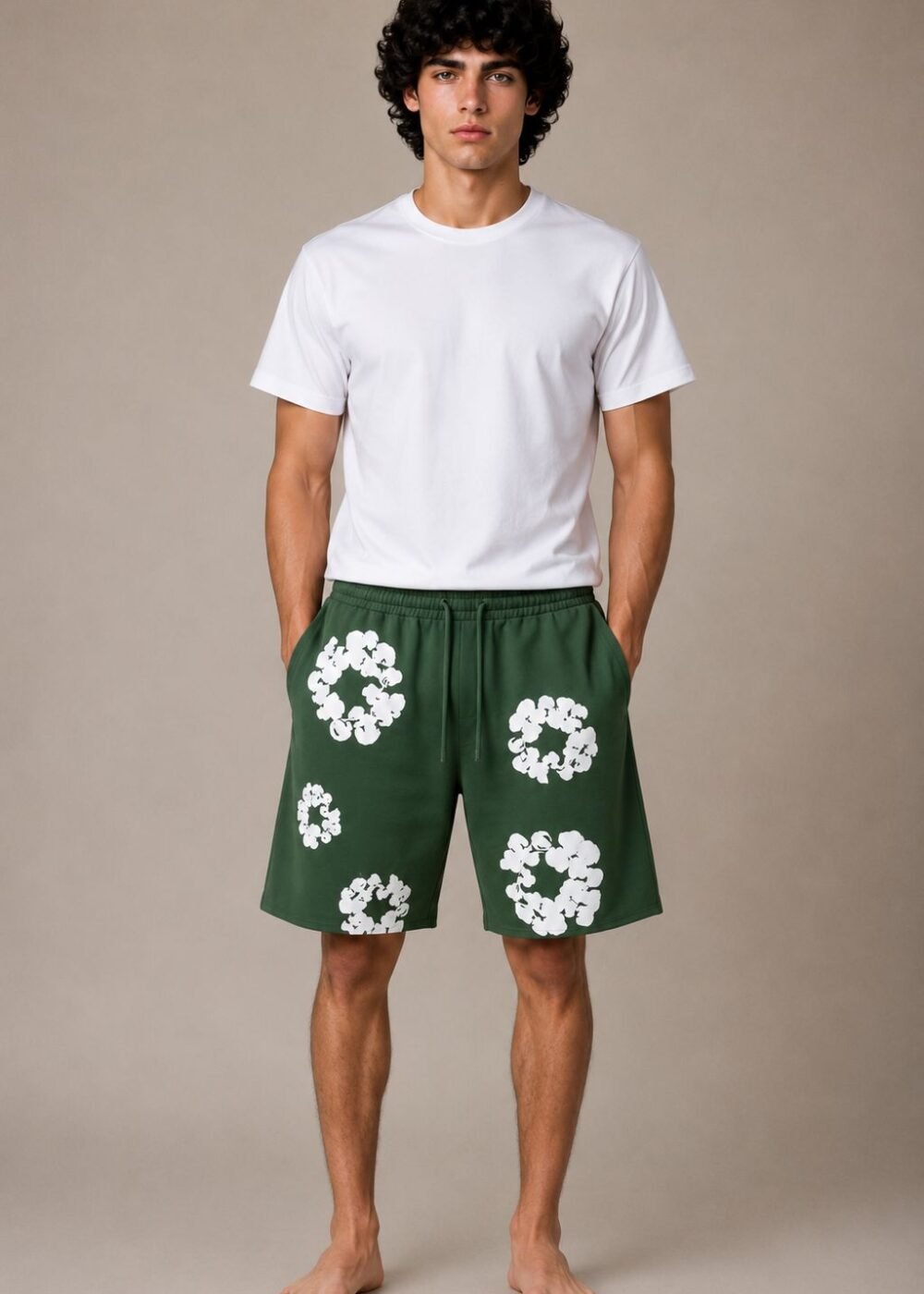 Denim Tears The Cotton Wreath Shorts Green