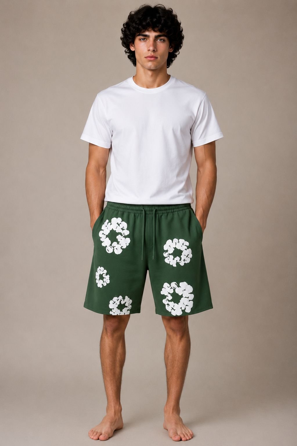 Denim Tears The Cotton Wreath Shorts Green