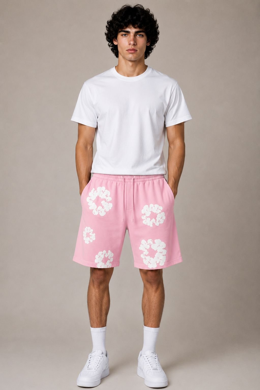 Denim Tears The Cotton Wreath Shorts Pink