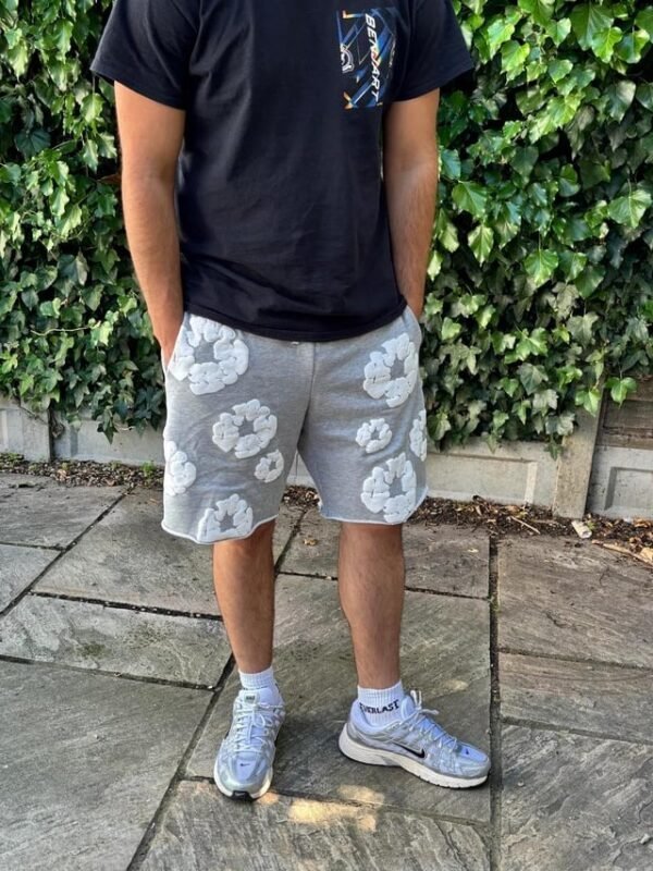 Denim Tears The Cotton Wreath Shorts - Grey - Image 2