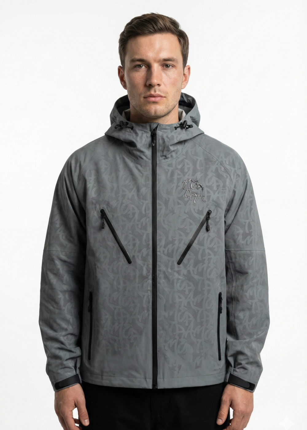 Monogram Shell Jacket (Slate)