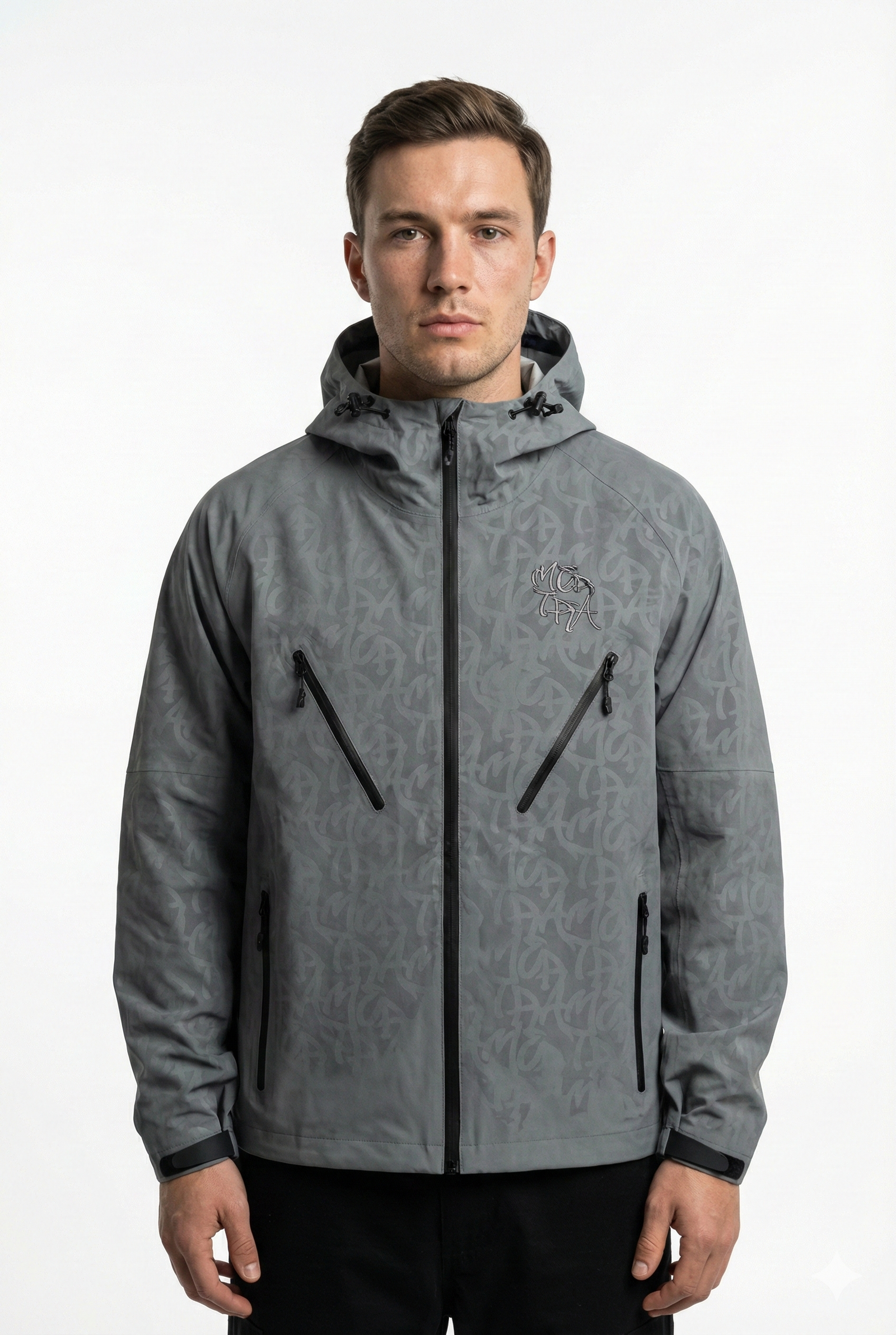 Monogram Shell Jacket (Slate)