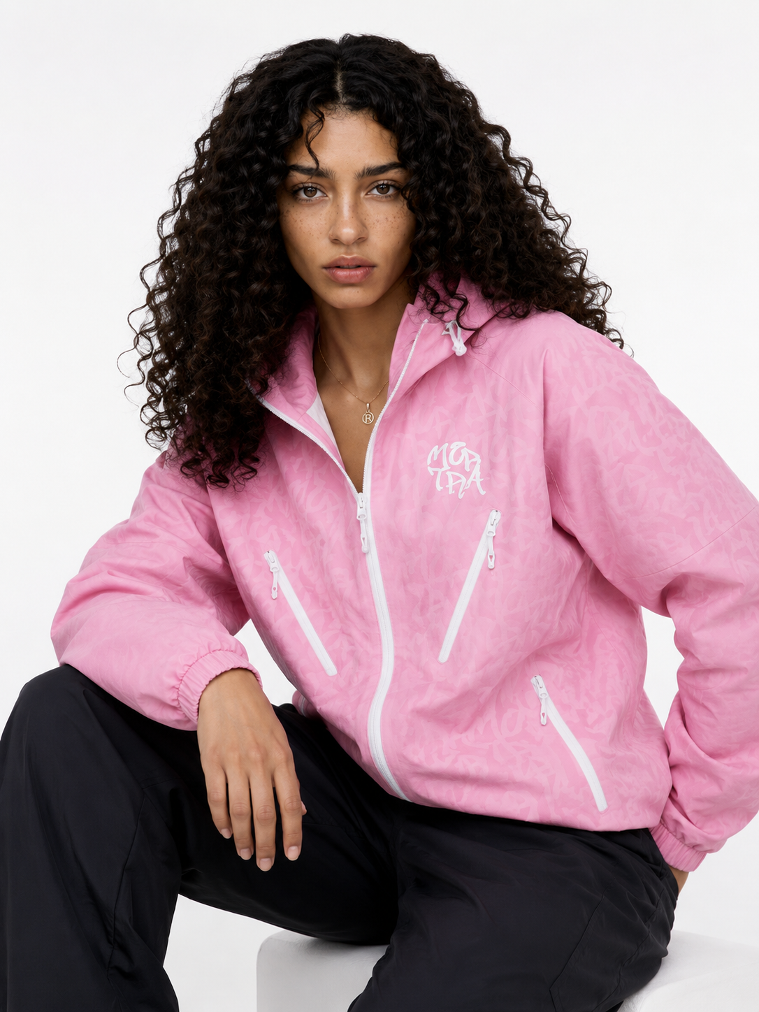 Mertra Monogram Shell Jacket (Pink)