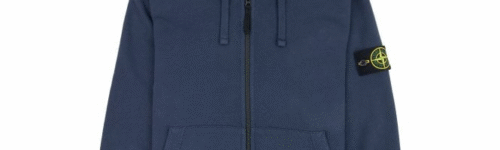 Stone Island Zip Up Navy Blue