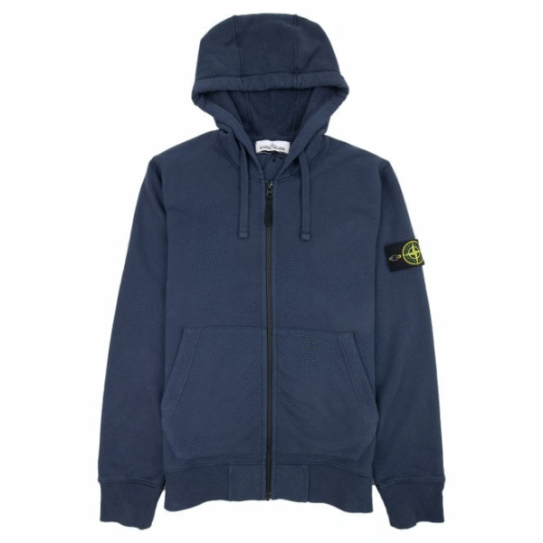 Stone Island Zip Up Navy Blue