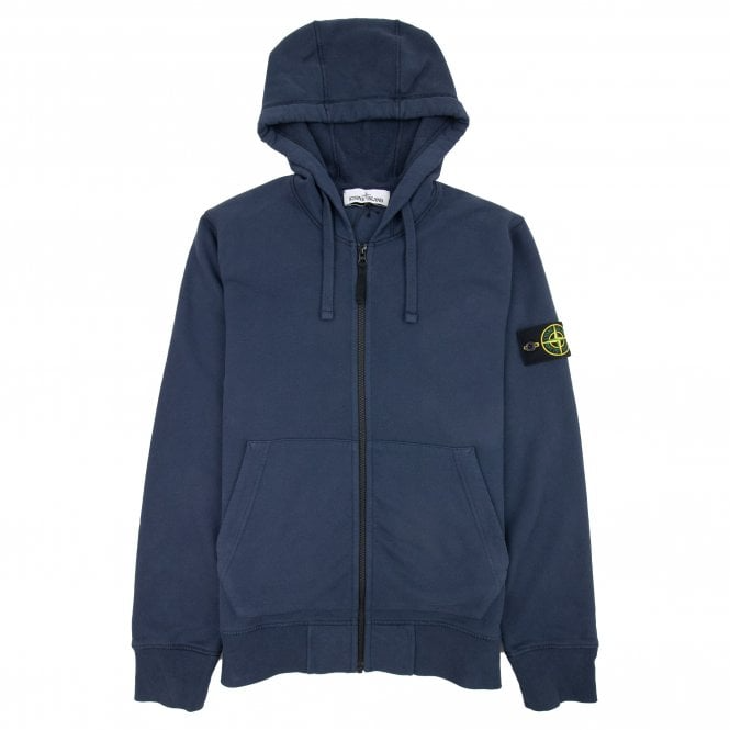 Stone Island Zip Up Navy Blue