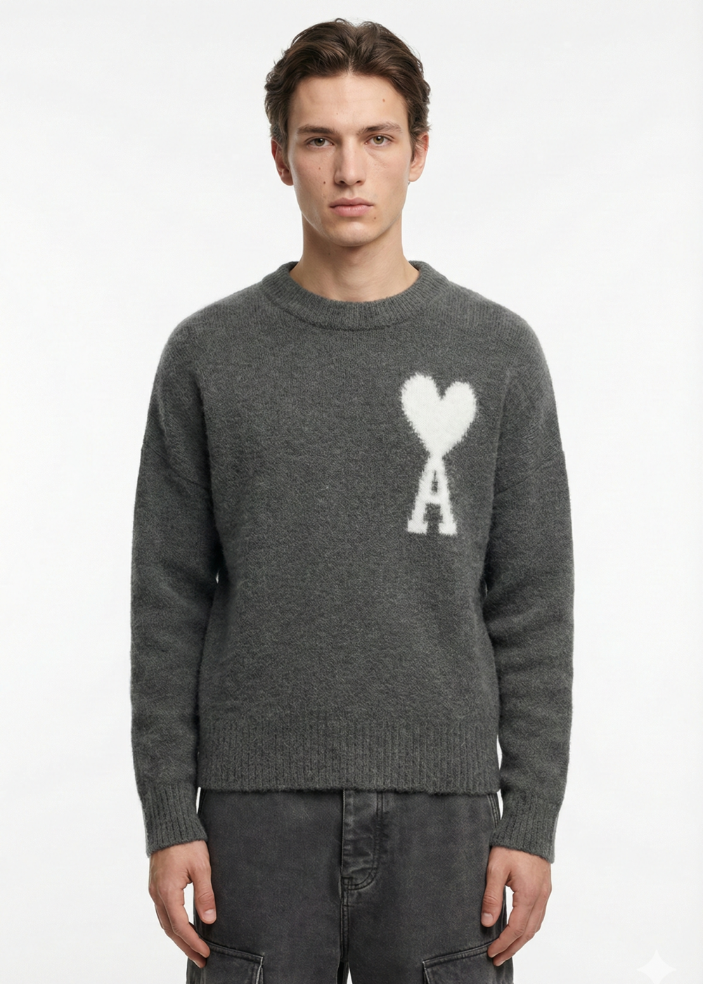 Ami Paris Ami de Coeur Merino Wool Crewneck Jumper