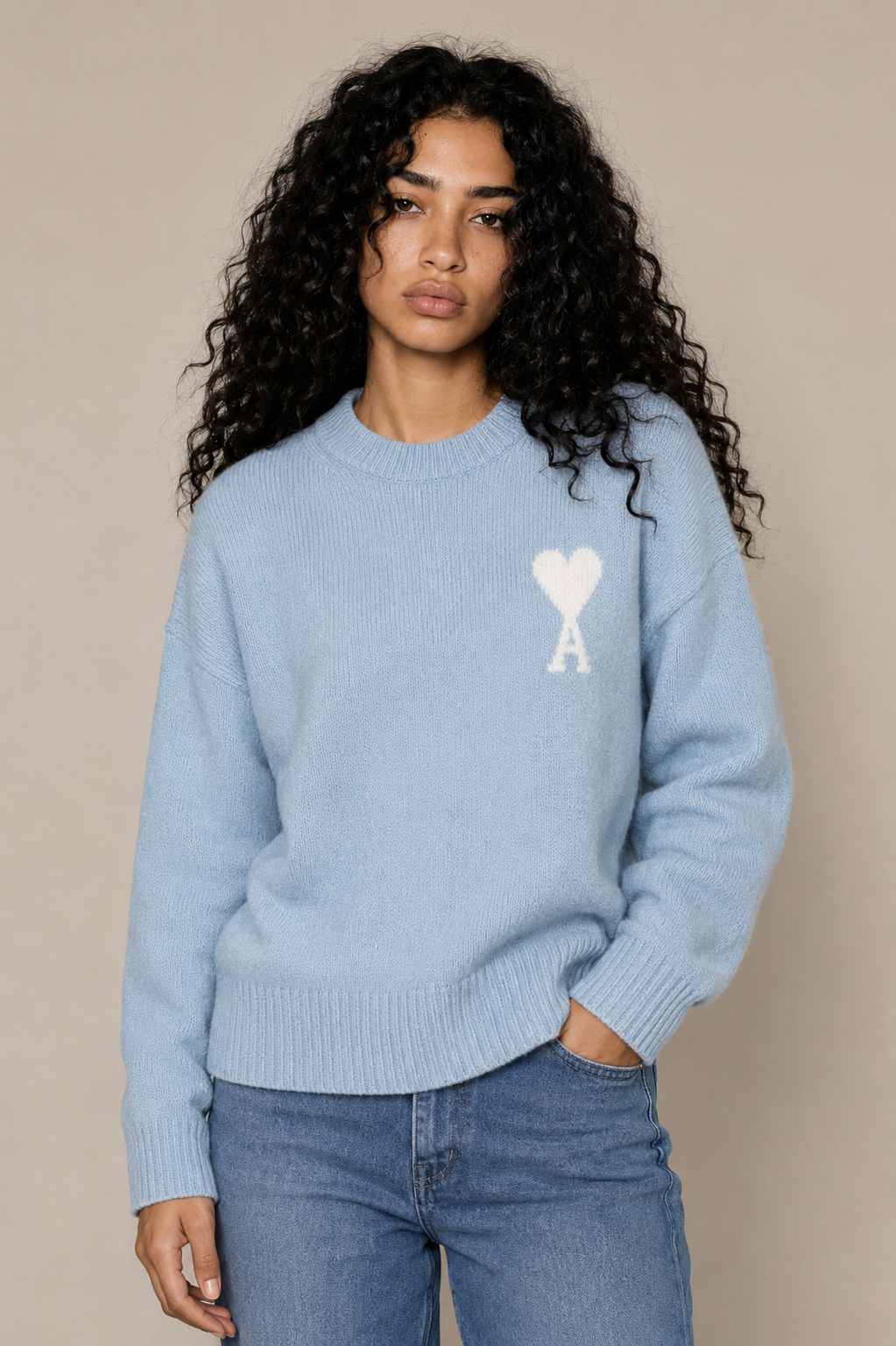 AMI PARIS Ami De Coeur Sweatshirt Blue