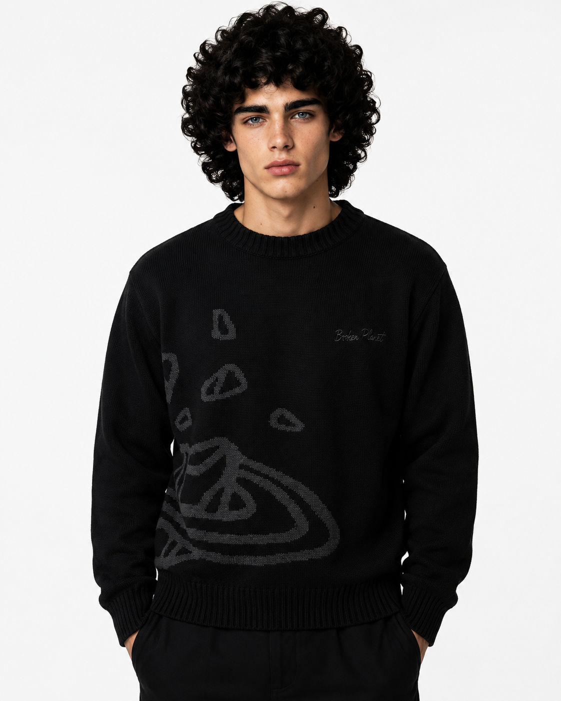 Broken Planet Market Knit Sweater Black