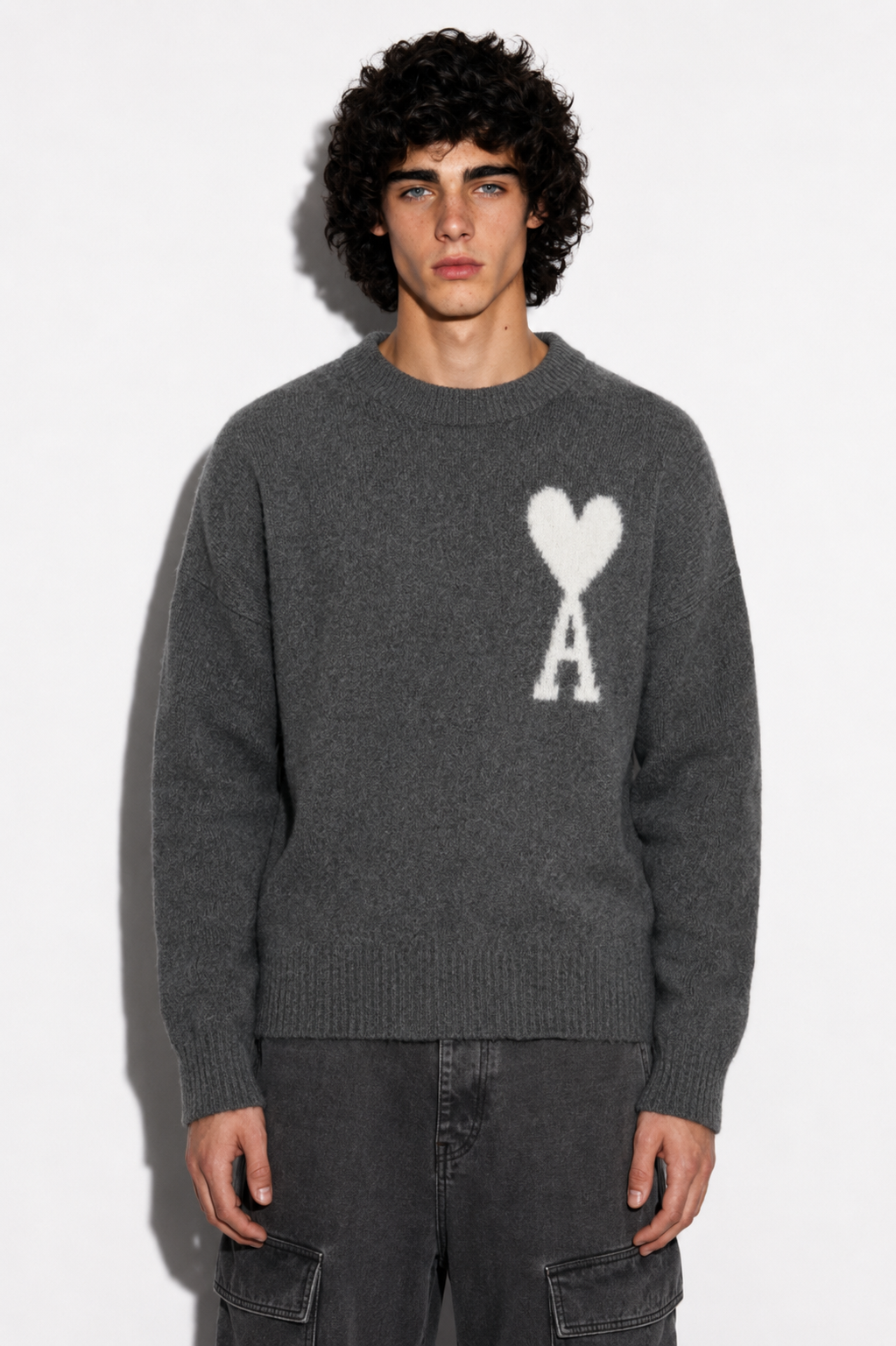 Ami Paris Ami de Coeur Merino Wool Crewneck Jumper